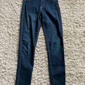 H&M Womens Skinny Blue Jeans High Waist Size 27/30 Medium Wash - 27